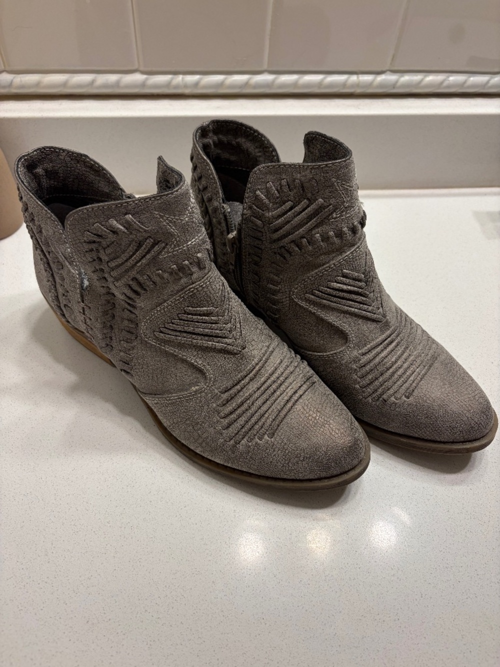 Gray Ankle Booties